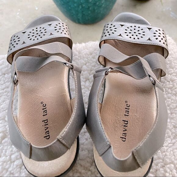 David Tate Leather Open Toe Casual Slingback - Picture 8 of 14